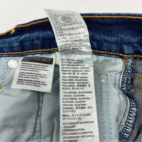 LEVI'S Wedgie Straight Jeans - Medium Destructed - 32 - Picture 7 of 10